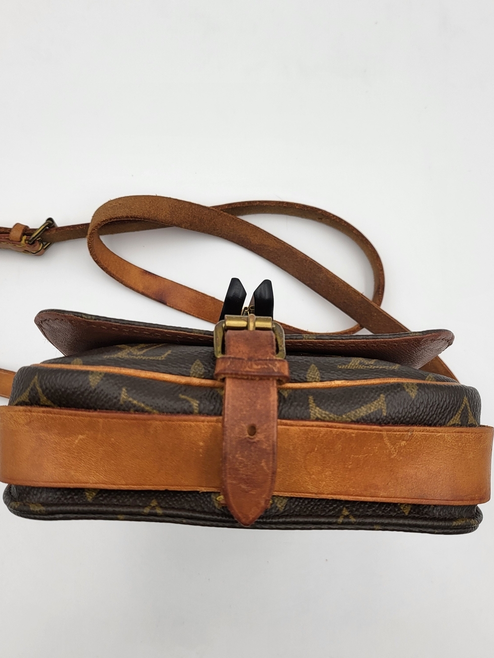 Louis Vuitton Monogram Cartouchiere PM Crossbody Bag, Authentic. France 1989.. - Picture 7 of 16
